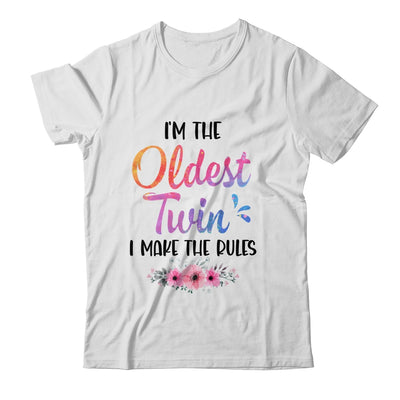I'm The Oldest Twin I Make The Rules Funny Older Floral Shirt & Tank Top | teecentury
