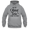 I'm The Oldest Twin I Make The Rules Funny Older Siblings Shirt & Tank Top | teecentury