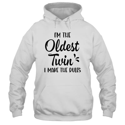 I'm The Oldest Twin I Make The Rules Funny Older Siblings Shirt & Tank Top | teecentury