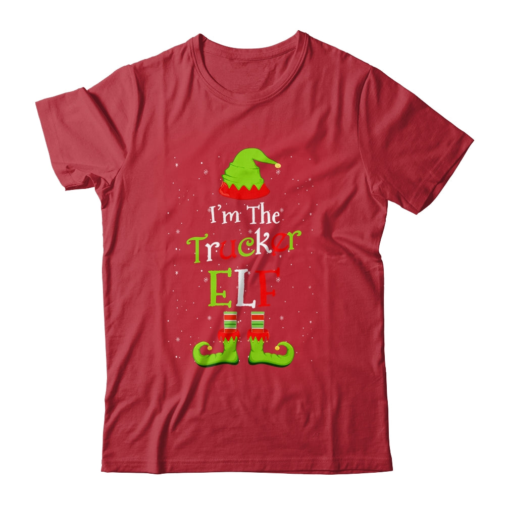 I'm The Trucker Elf Family Matching Funny Christmas Group Gift T-Shirt & Sweatshirt | Teecentury.com