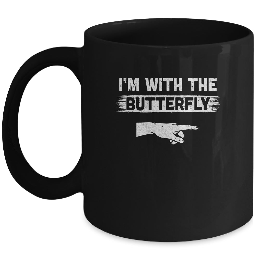I'm With The Butterfly Halloween Costume Party Matching Couples Mug Coffee Mug | Teecentury.com