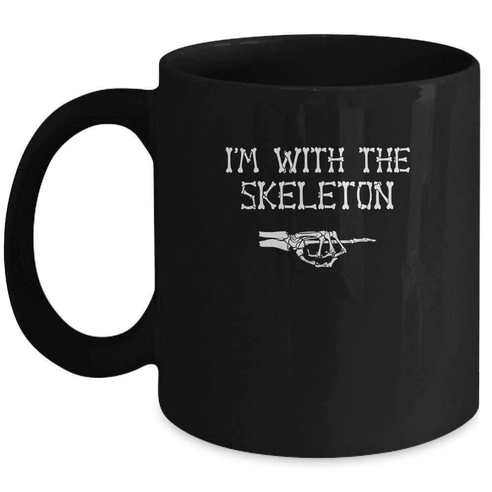I'm With The Skeleton Halloween Costume Party Matching Couples Mug Coffee Mug | Teecentury.com