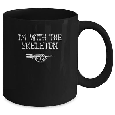 I'm With The Skeleton Halloween Costume Party Matching Couples Mug Coffee Mug | Teecentury.com