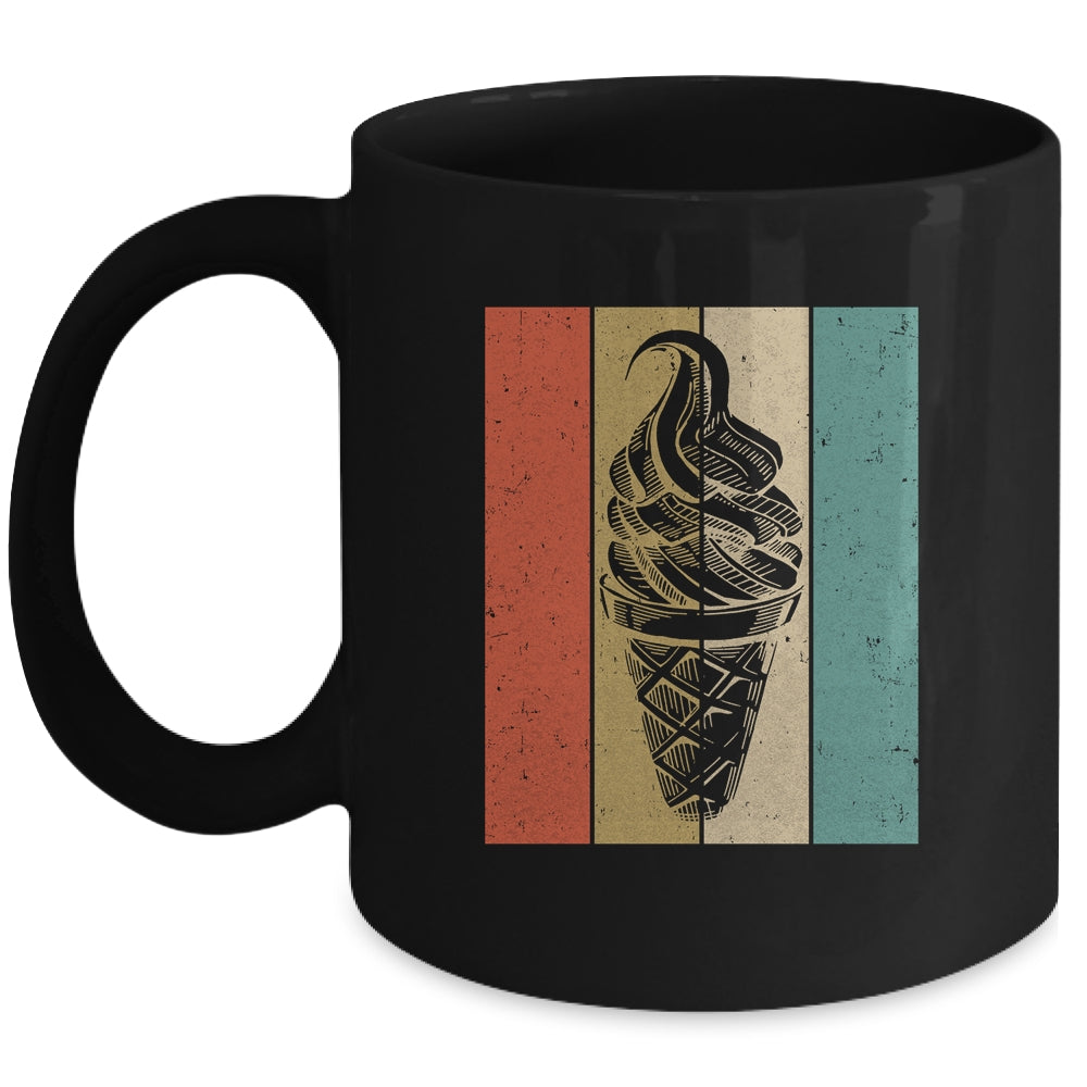 Ice Cream Cone Retro Vintage Ice Cream Lover Summer Vacation Mug | teecentury