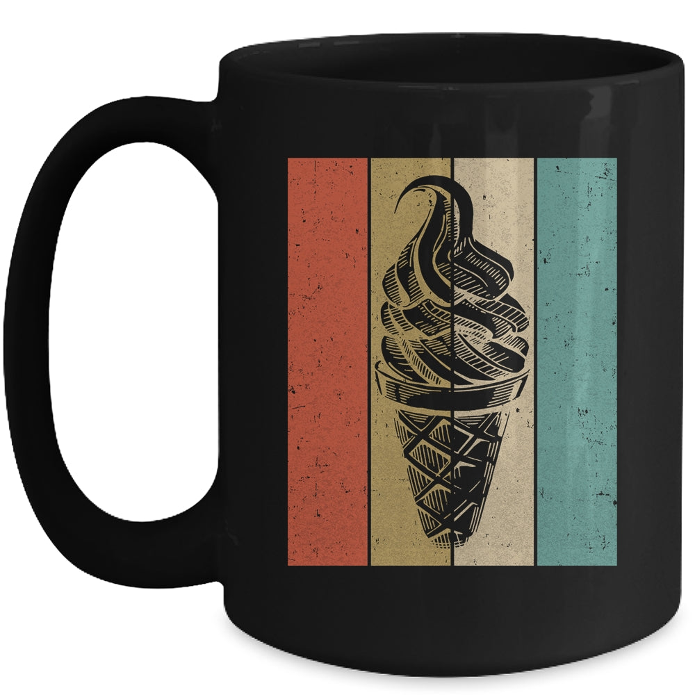 Ice Cream Cone Retro Vintage Ice Cream Lover Summer Vacation Mug | teecentury