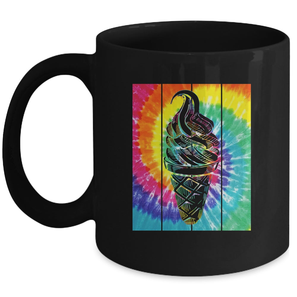 Ice Cream Cone Tie Dye Ice Cream Lover Summer Vacation Mug | teecentury