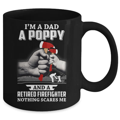 Im A Dad Poppy Retired Firefighter Gifts Fathers Day Mug Coffee Mug | Teecentury.com