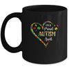 Im A Proud Autism Aunt Love Heart Autism Awareness Mug Coffee Mug | Teecentury.com