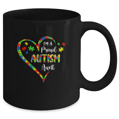 Im A Proud Autism Aunt Love Heart Autism Awareness Mug Coffee Mug | Teecentury.com