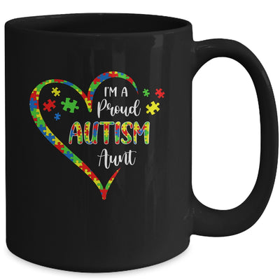 Im A Proud Autism Aunt Love Heart Autism Awareness Mug Coffee Mug | Teecentury.com