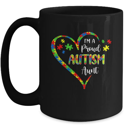 Im A Proud Autism Aunt Love Heart Autism Awareness Mug Coffee Mug | Teecentury.com