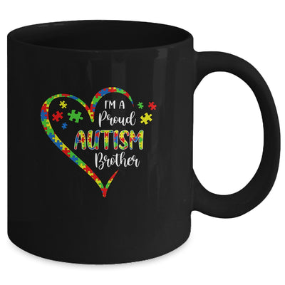 Im A Proud Autism Brother Love Heart Autism Awareness Mug Coffee Mug | Teecentury.com