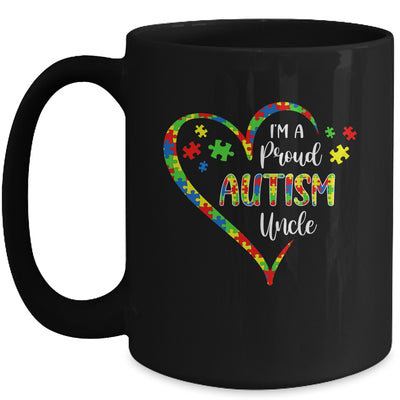 Im A Proud Autism Uncle Love Heart Autism Awareness Mug Coffee Mug | Teecentury.com