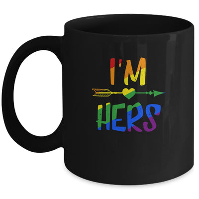 Im Hers Shes Mine Lesbian Couple Matching LGBT Pride Mug Coffee Mug | Teecentury.com