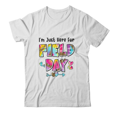 Im Just Here For Field Day Leopard Tie Dye Last Day School Shirt & Hoodie | teecentury