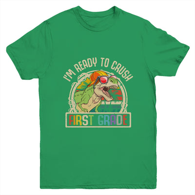 Im Ready To Crush 1st Grade Dinosaur T Rex Back To School Youth Shirt | teecentury