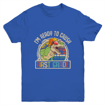 Im Ready To Crush 1st Grade Dinosaur T Rex Back To School Youth Shirt | teecentury