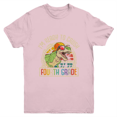 Im Ready To Crush 4th Grade Dinosaur T Rex Back To School Youth Shirt | teecentury