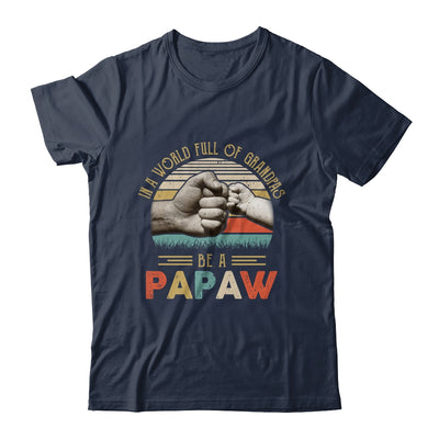 In A World Full Of Grandpas Be A Papaw Vintage Fathers Day T-Shirt & Hoodie | Teecentury.com