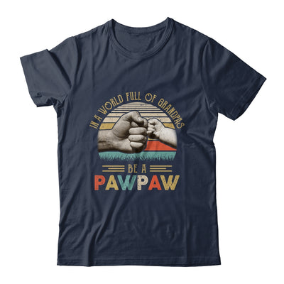 In A World Full Of Grandpas Be A Pawpaw Vintage Fathers Day T-Shirt & Hoodie | Teecentury.com