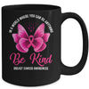 In A World Where You Can Be Anything Be Kind Breast Cancer Mug Coffee Mug | Teecentury.com