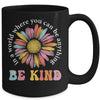 In A World Where You Can Be Anything Be Kind Rainbow Groovy Mug | teecentury