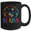 In A World Where You Can Be Kind Butterfly Autism Awareness Mug | teecentury