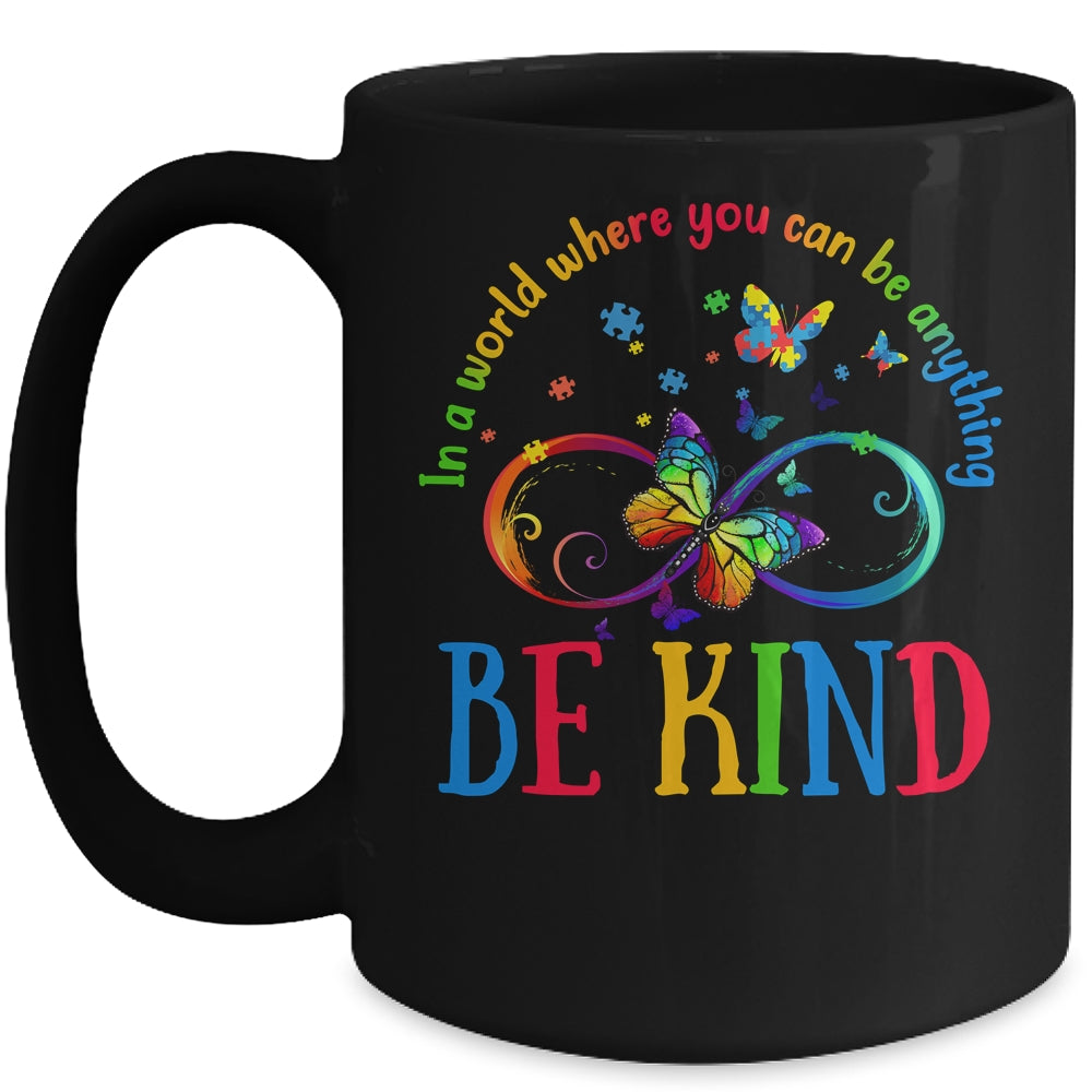 In A World Where You Can Be Kind Butterfly Autism Awareness Mug | teecentury