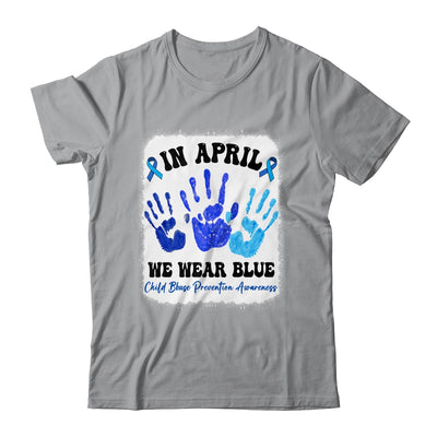 In April Blue Ribbon Child Abuse Prevention Awareness Hands Shirt & Hoodie | teecentury