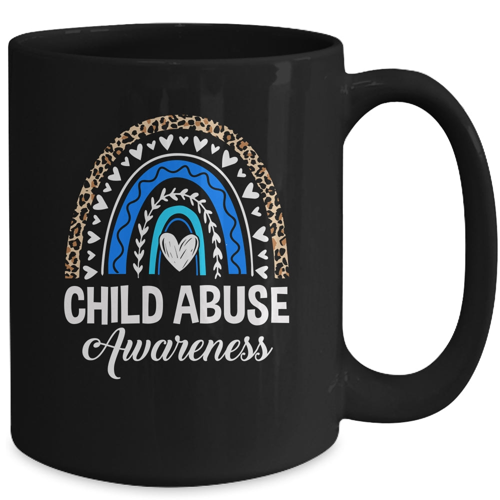 In April We Wear Blue Child Abuse Prevention Awareness Month Mug | teecentury