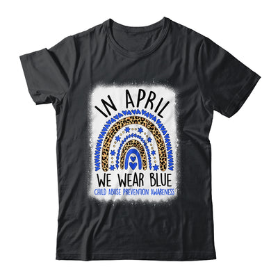 In April We Wear Blue Child Abuse Prevention Bleached Shirt & Hoodie | teecentury