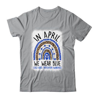 In April We Wear Blue Child Abuse Prevention Bleached Shirt & Hoodie | teecentury