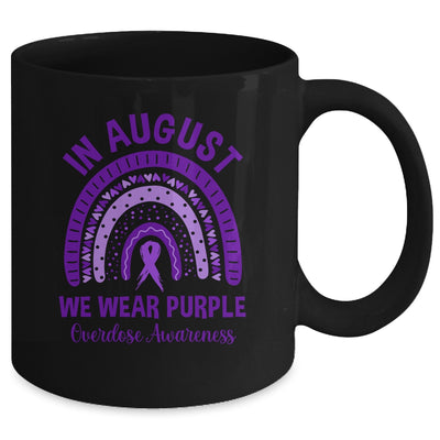 In August We Wear Purple Rainbow Overdose Awareness Month Mug | teecentury