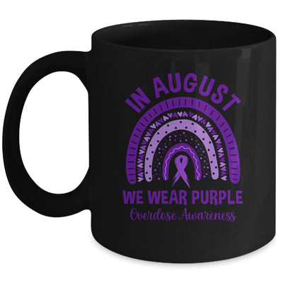 In August We Wear Purple Rainbow Overdose Awareness Month Mug | teecentury