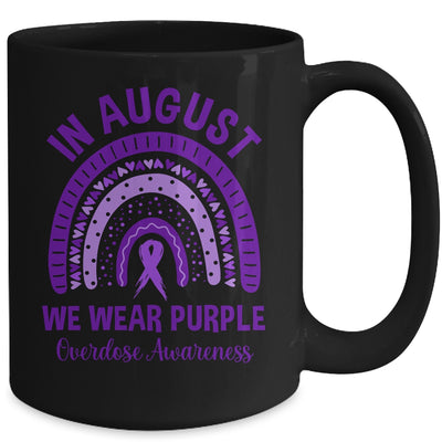 In August We Wear Purple Rainbow Overdose Awareness Month Mug | teecentury