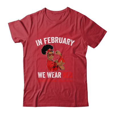 In February We Wear Red  Heart Disease Awareness Sunglasses Shirt & Hoodie | teecentury