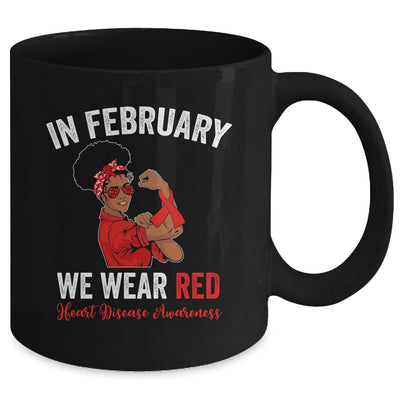 In February We Wear Red  Heart Disease Awareness Sunglasses Mug | teecentury