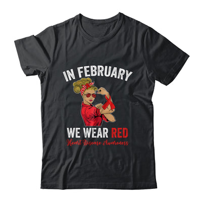 In February We Wear Red Sunglasses Heart Disease Awareness Shirt & Hoodie | teecentury