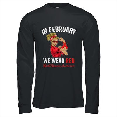 In February We Wear Red Sunglasses Heart Disease Awareness Shirt & Hoodie | teecentury