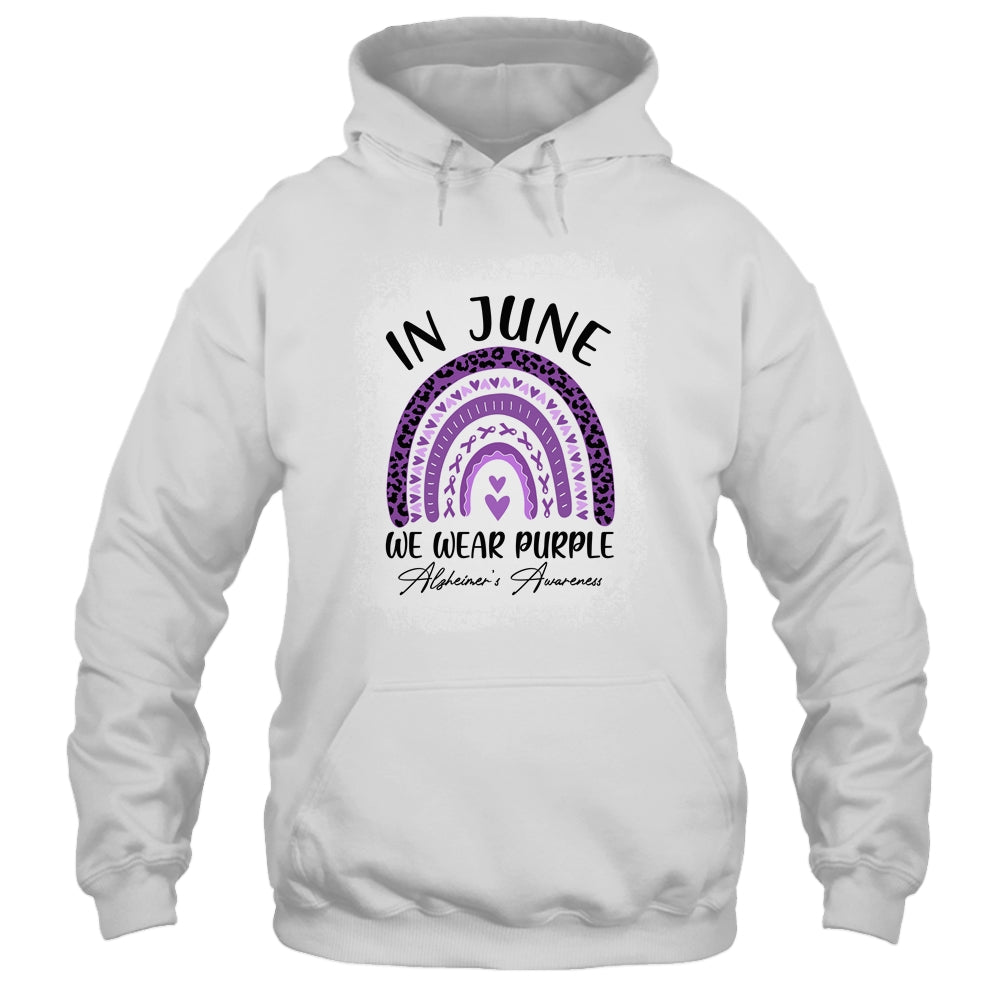 In June We Wear Purple Alzheimers Awareness Rainbow Support Shirt & Tank Top | teecentury