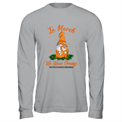 In March We Wear Orange Gnome Multiple Sclerosis Awareness T-Shirt & Hoodie | Teecentury.com