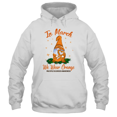 In March We Wear Orange Gnome Multiple Sclerosis Awareness T-Shirt & Hoodie | Teecentury.com