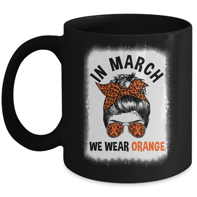 In March We Wear Orange MS Multiple Sclerosis Messy Bun Mug | teecentury