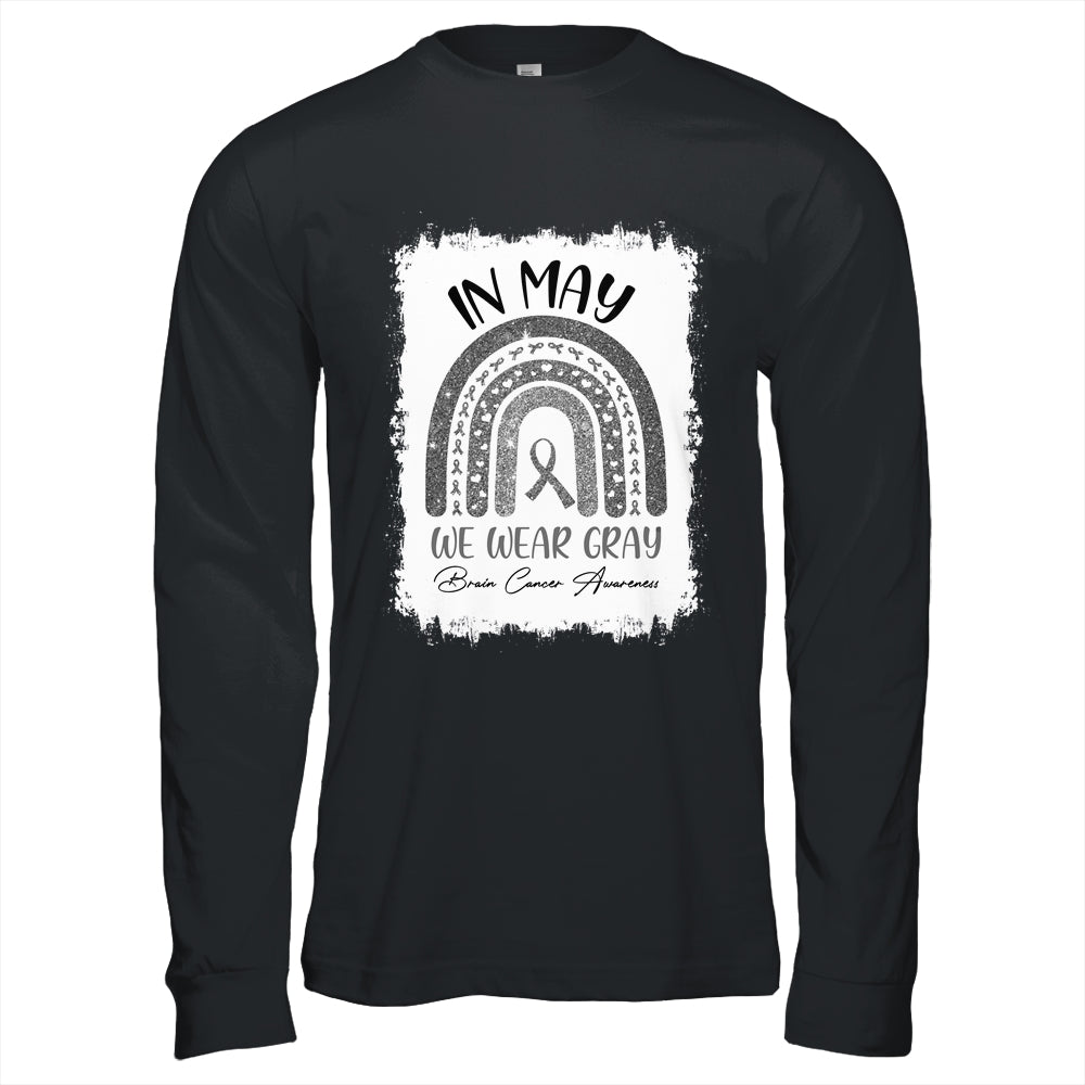 In May We Wear Gray Brain Cancer Awareness Month Rainbow T-Shirt & Hoodie | Teecentury.com