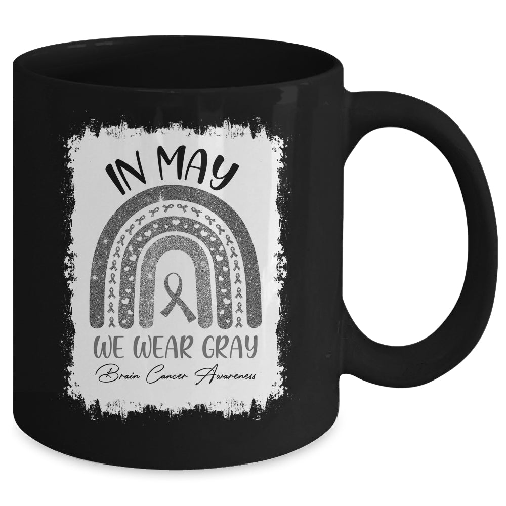 In May We Wear Gray Brain Cancer Awareness Month Rainbow Mug Coffee Mug | Teecentury.com
