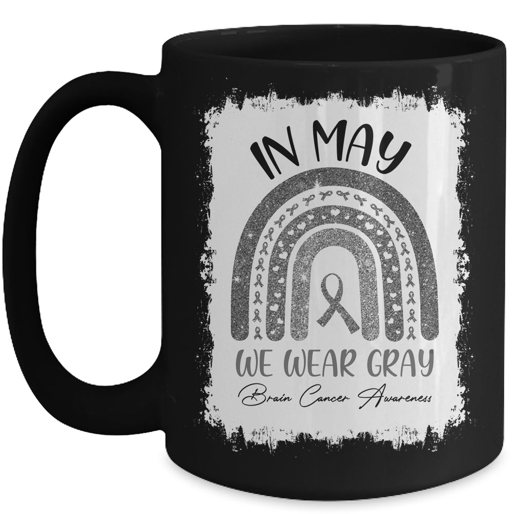 In May We Wear Gray Brain Cancer Awareness Month Rainbow Mug Coffee Mug | Teecentury.com