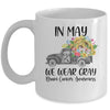 In May We Wear Gray Floral Truck Brain Cancer Awareness Mug Coffee Mug | Teecentury.com