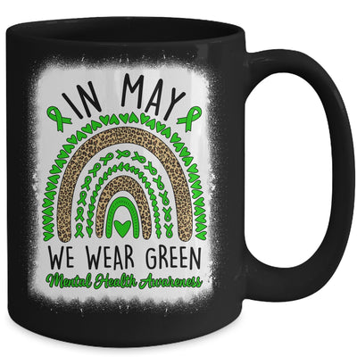 In May We Wear Green Rainbow Mental Health Awareness Month Mug | teecentury