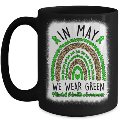 In May We Wear Green Rainbow Mental Health Awareness Month Mug | teecentury