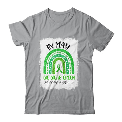 In May We Wear Green Ribbon Mental Health Awareness Rainbow T-Shirt & Hoodie | Teecentury.com